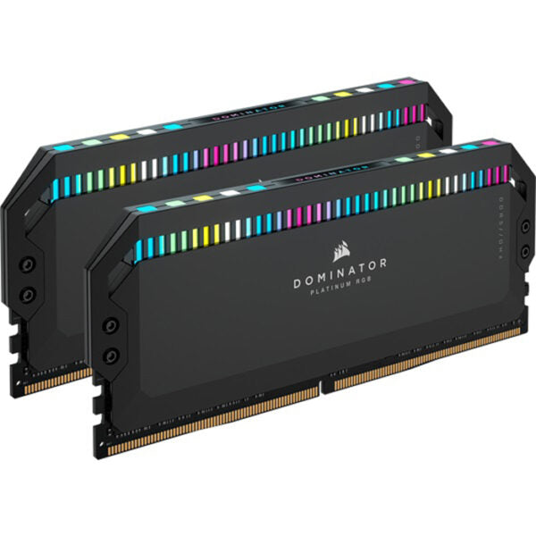 CORSAIR DOMINATOR PLATINUM RGB 32GB (2x16GB) DDR5 DRAM 6000MHz C36 Memory Kit — Black CORSAIR DOMINATOR PLATINUM RGB 32GB (2x16GB) DDR5 DRAM 6000MHz C36 Memory Kit — Black